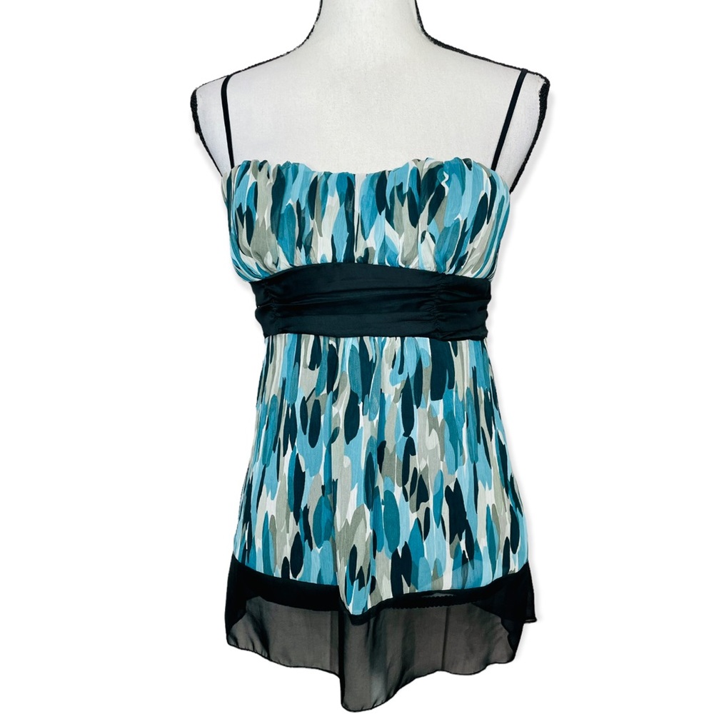 Nwt! Trixxi Y2k Vintage Camouflage Chiffon Sleeveless Top Size Medium
